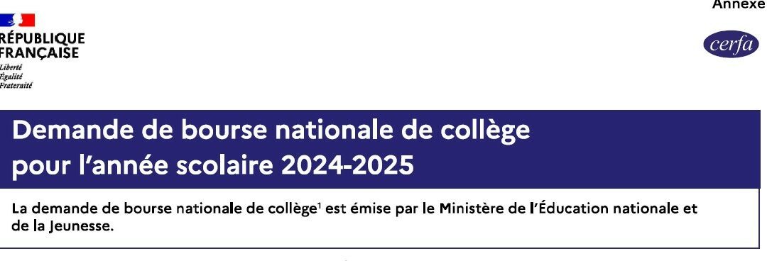 demande de bourse 2024-2025